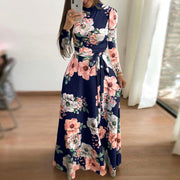 Women's flower print short-sleeved dress, view 3 - MRSLM