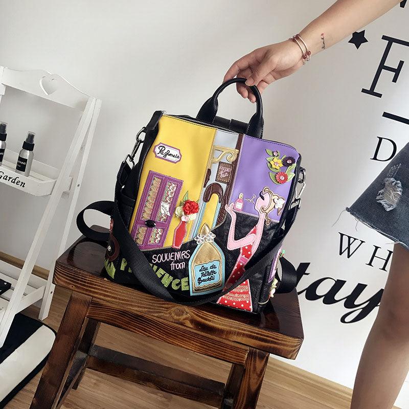 Korean style embroidery travel bag - MRSLM