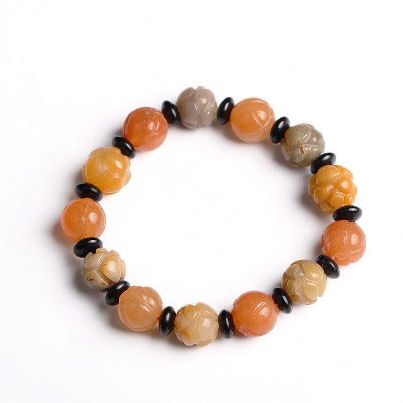 jade lotus bead bracelet, view 8 - MRSLM