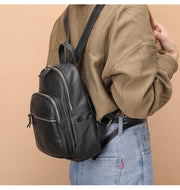 soft cowhide leather women's backpack, view 7 - MRSLM
