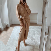 v-neck sweater dress women, view 2 - MRSLM