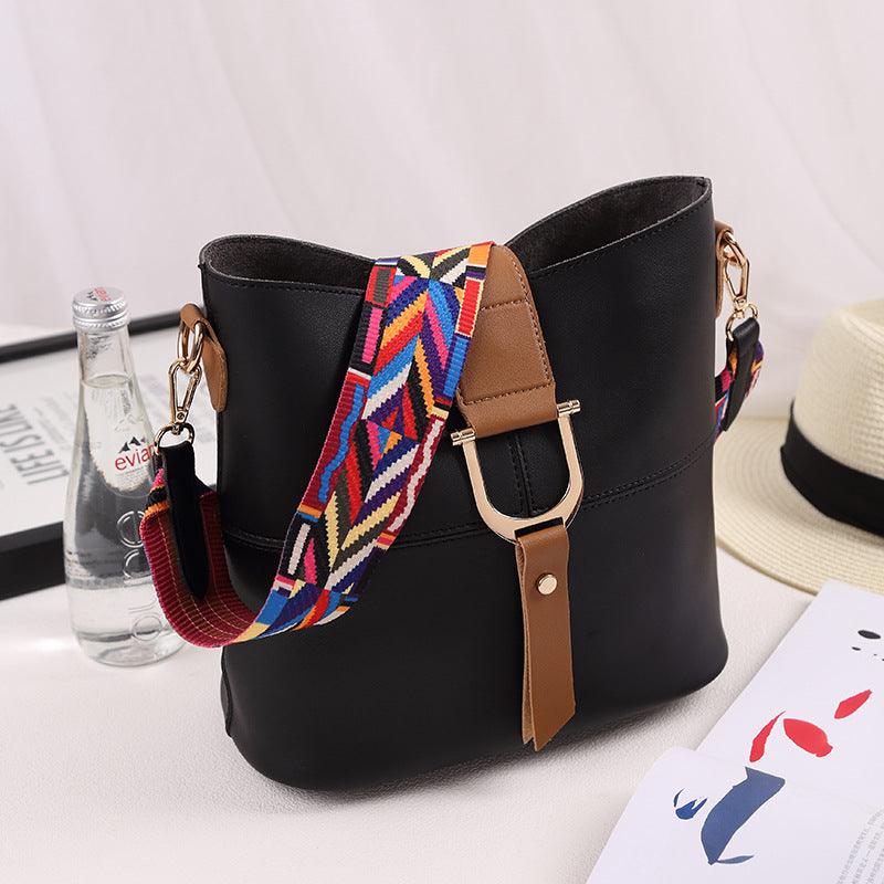 color mosaic bucket bag, view 4 - MRSLM