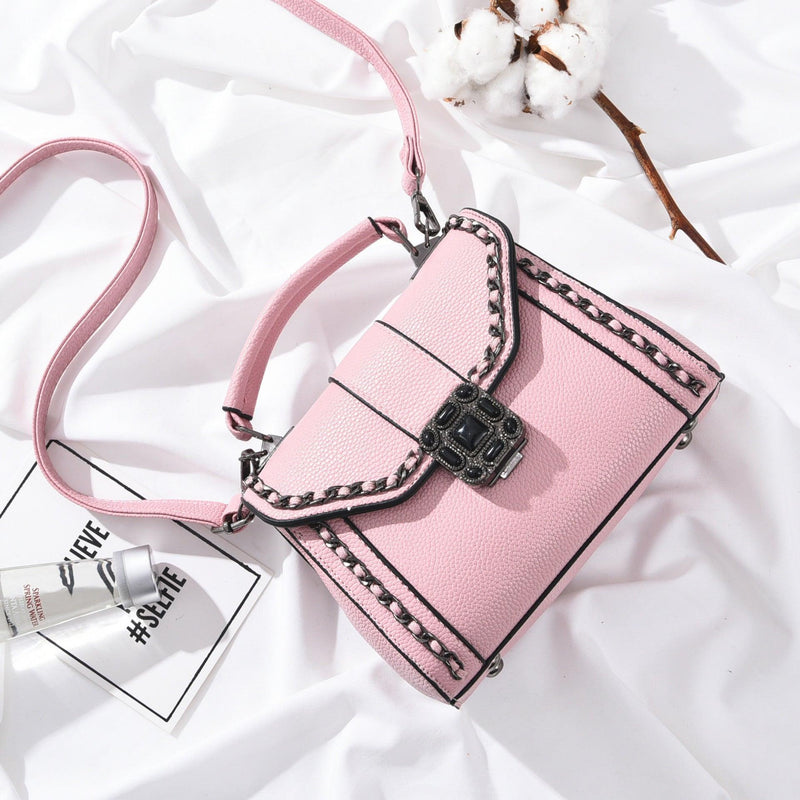 square box PU chain shoulder bag, view 5 - MRSLM