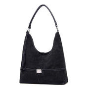 faux suede shoulder crossbody bag, view 7 - MRSLM