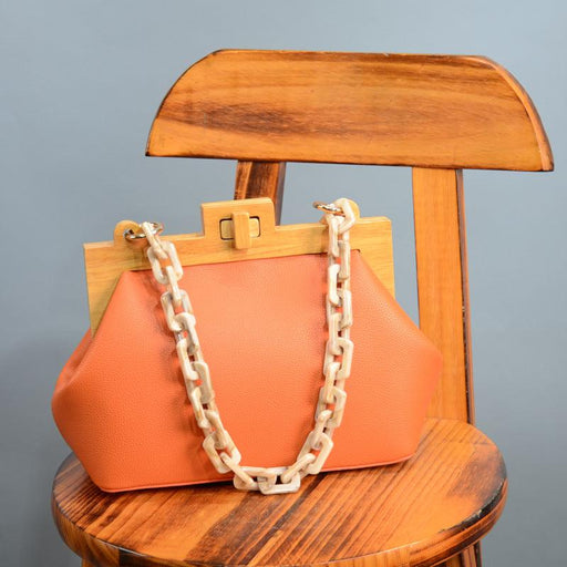 Wooden clip messenger bag, view 4 - MRSLM