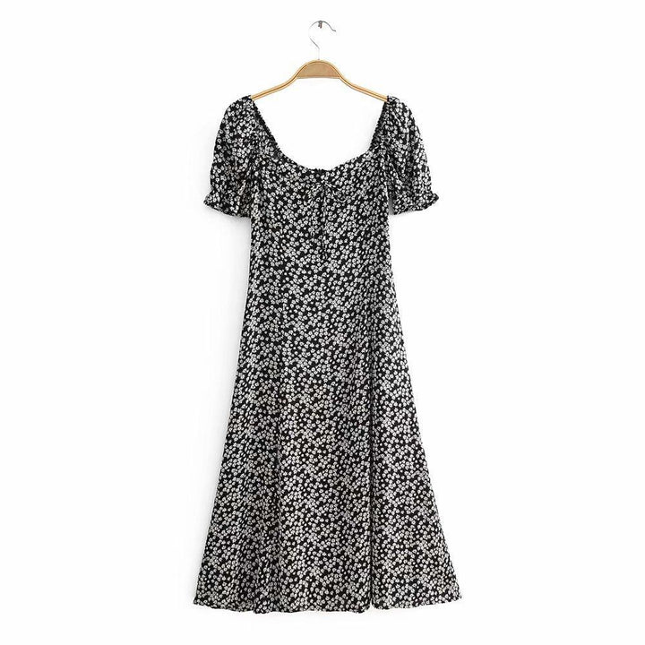 Printed waist split dress - MRSLM