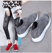Women's knit round toe flat shoes - MRSLM