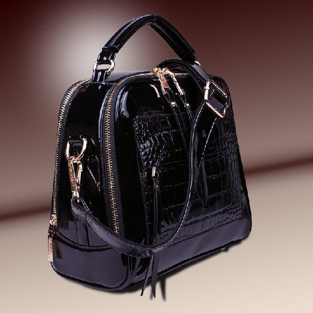 PU shell crossbody handbag, view 3 - MRSLM