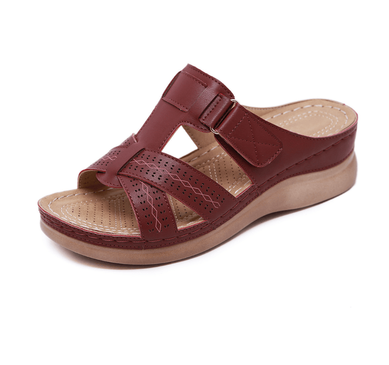 Vintage wedge comfortable slippers, view 3 - MRSLM