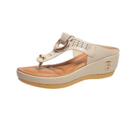 Women's wedge platform flip flops, view 3 - MRSLM