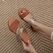 One-line Korean Fashion And Comfortable Sandals And Slippers - MRSLM