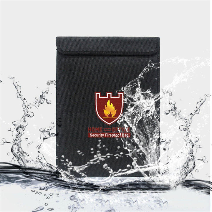 Waterproof Fire Resistant Document Bag Waterproof File Bag Protection Cash Money File Passport Pouch - MRSLM