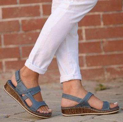 College Style Low Heel Casual Sandals - MRSLM