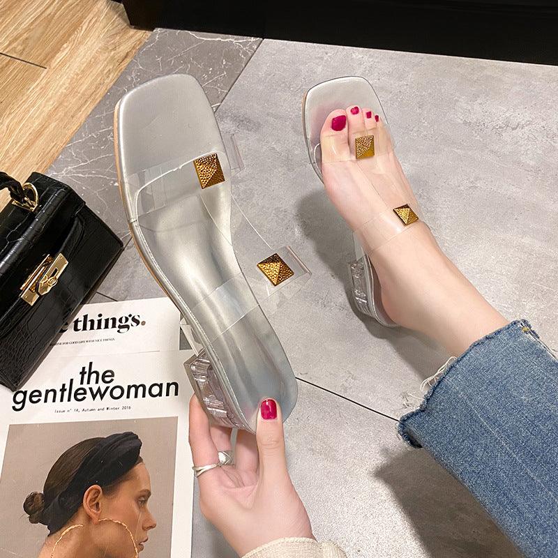 High Heel Slippers Summer Fashion Trend Korean Style