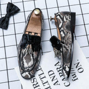Men's casual slip-on PU loafers, view 3 - MRSLM