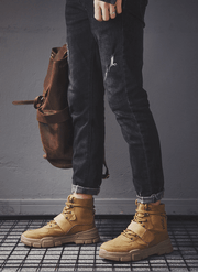 Men's lace-up microfiber winter boots, view 9 - MRSLM