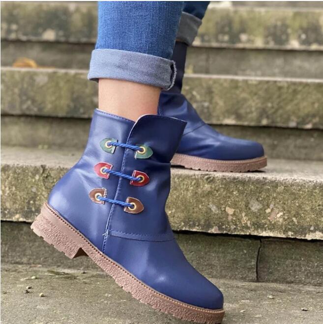 Women's round toe short boots, view 4 - MRSLM