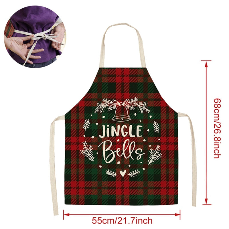 Christmas Themed Linen Apron