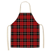 christmas themed linen apron, view 2 - MRSLM