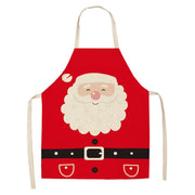 christmas themed linen apron, view 7 - MRSLM