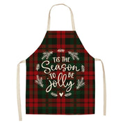 christmas themed linen apron, view 10 - MRSLM