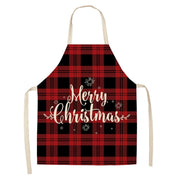 christmas themed linen apron, view 15 - MRSLM