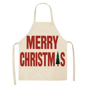 christmas themed linen apron, view 24 - MRSLM