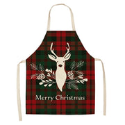 christmas themed linen apron, view 25 - MRSLM