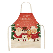 christmas themed linen apron, view 26 - MRSLM