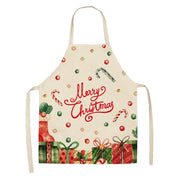 christmas themed linen apron, view 28 - MRSLM