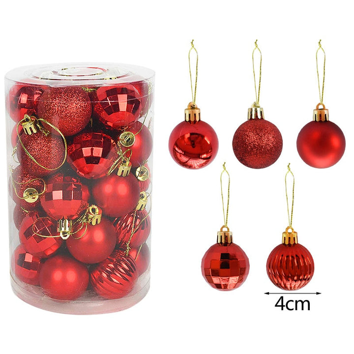 Colorful Christmas Tree Decoration Balls Set