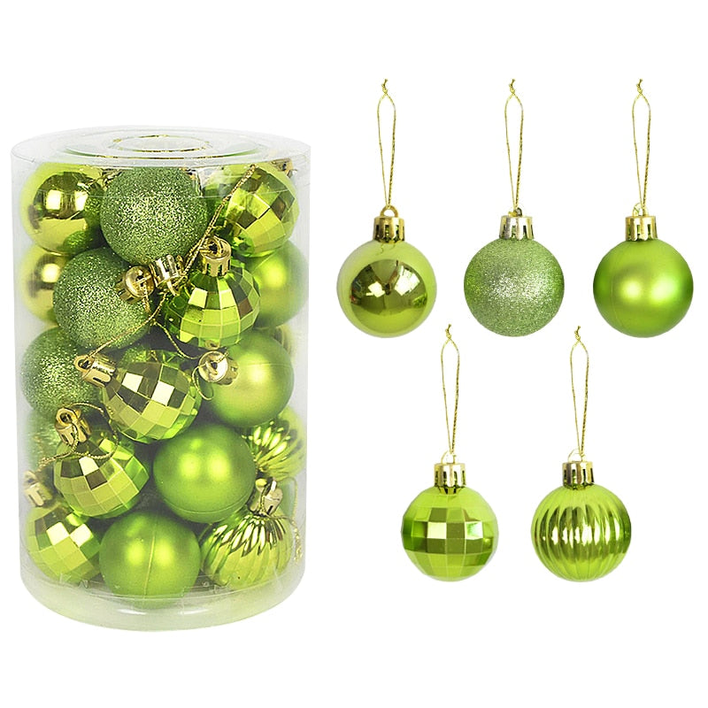 Colorful Christmas Tree Decoration Balls Set