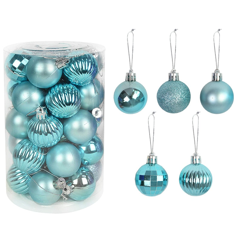 Colorful Christmas Tree Decoration Balls Set