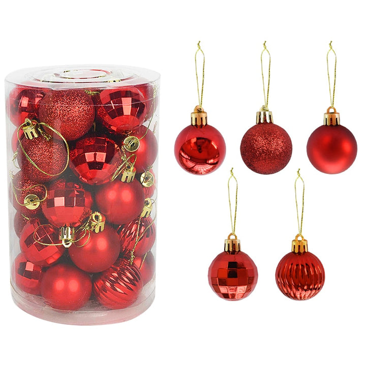 Colorful Christmas Tree Decoration Balls Set