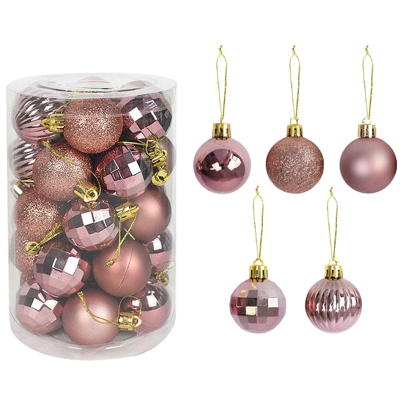 Colorful Christmas Tree Decoration Balls Set