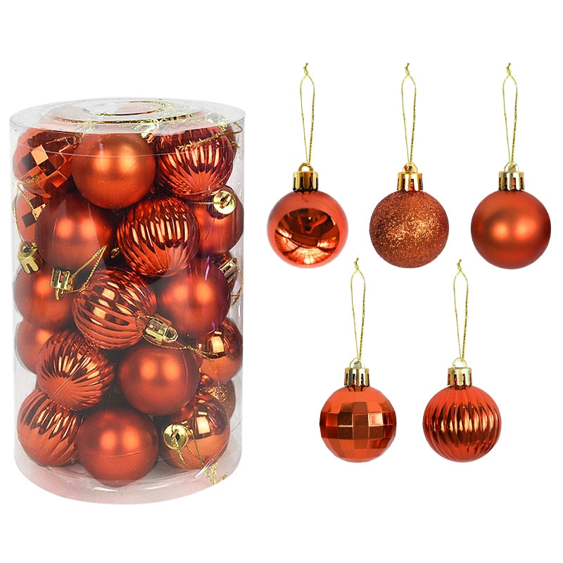 Colorful Christmas Tree Decoration Balls Set