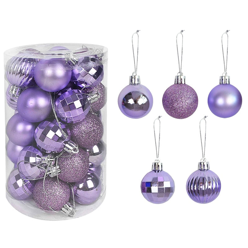 Colorful Christmas Tree Decoration Balls Set