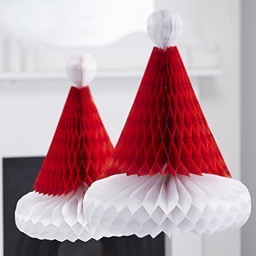 Folding Paper Christmas Hat Decorations Set