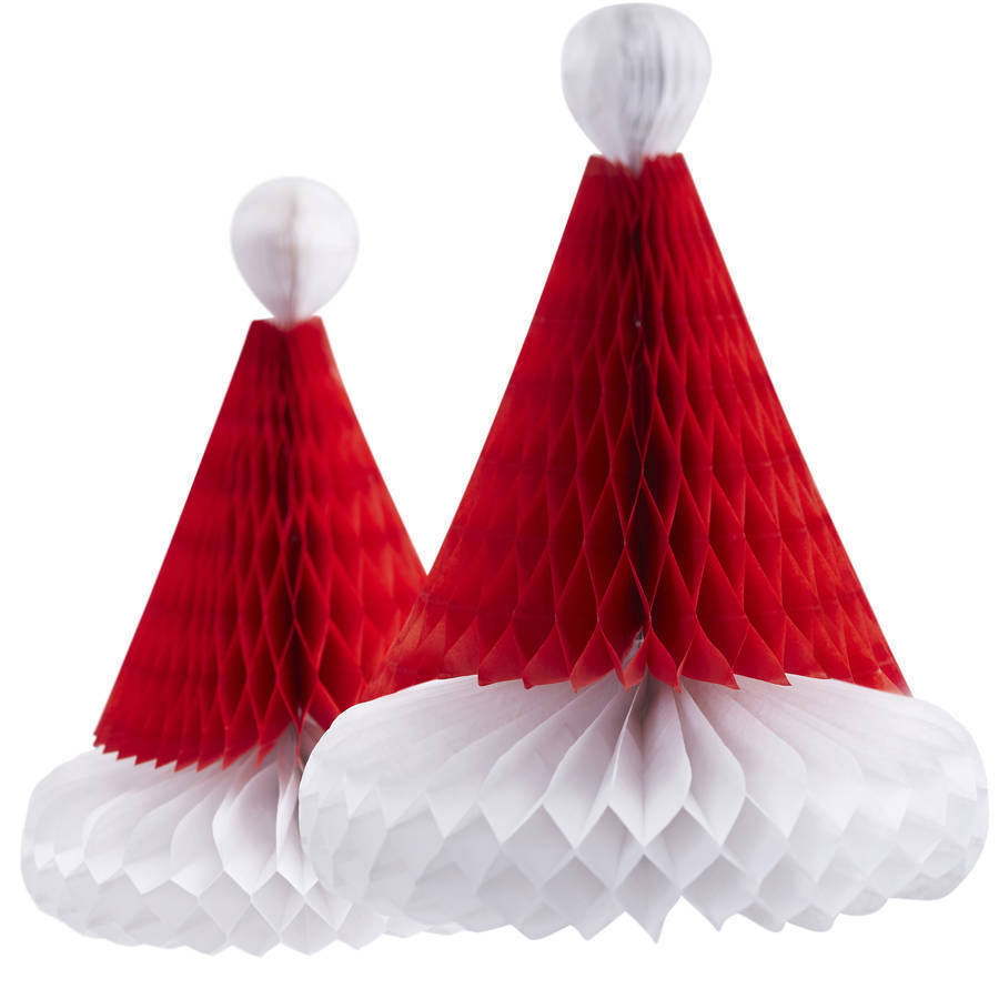 Folding Paper Christmas Hat Decorations Set