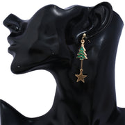 women's asymmetric christmas earrings, view 5 - MRSLM