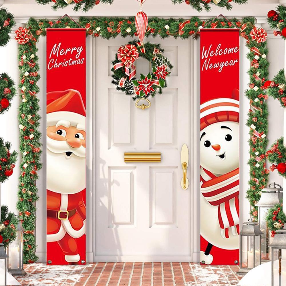 Merry Christmas Hanging Door Banners