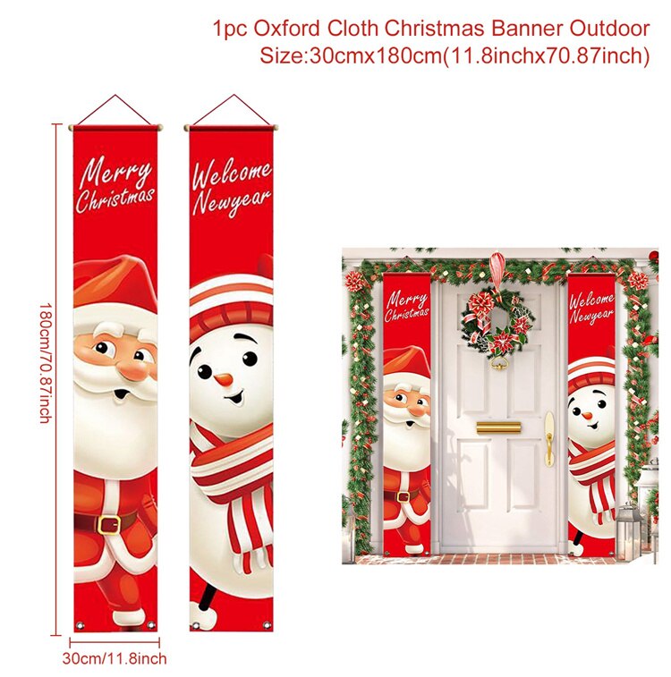 Merry Christmas Hanging Door Banners