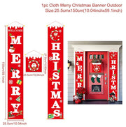 Merry Christmas door banners, view 3 - MRSLM