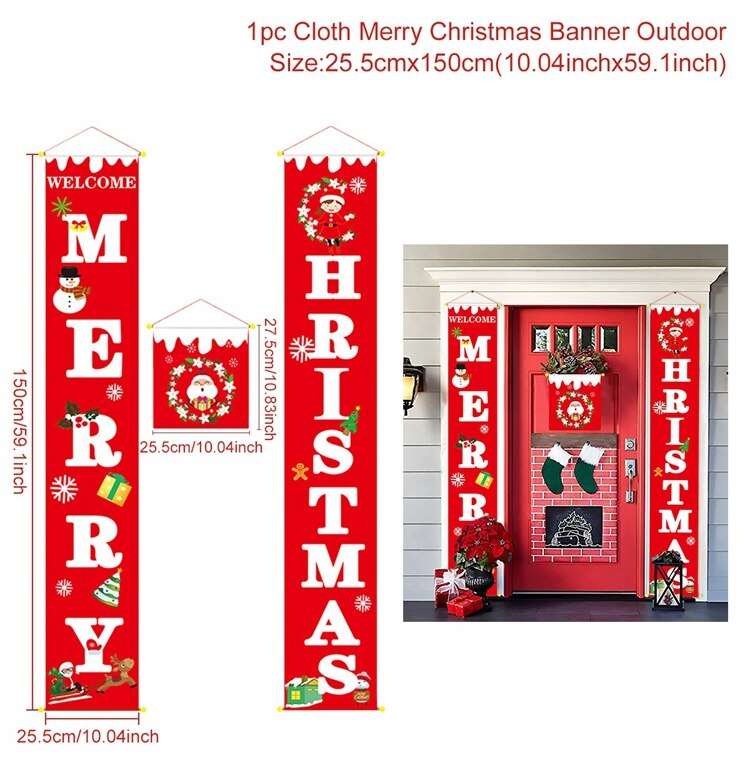 Merry Christmas door banners, view 3 - MRSLM
