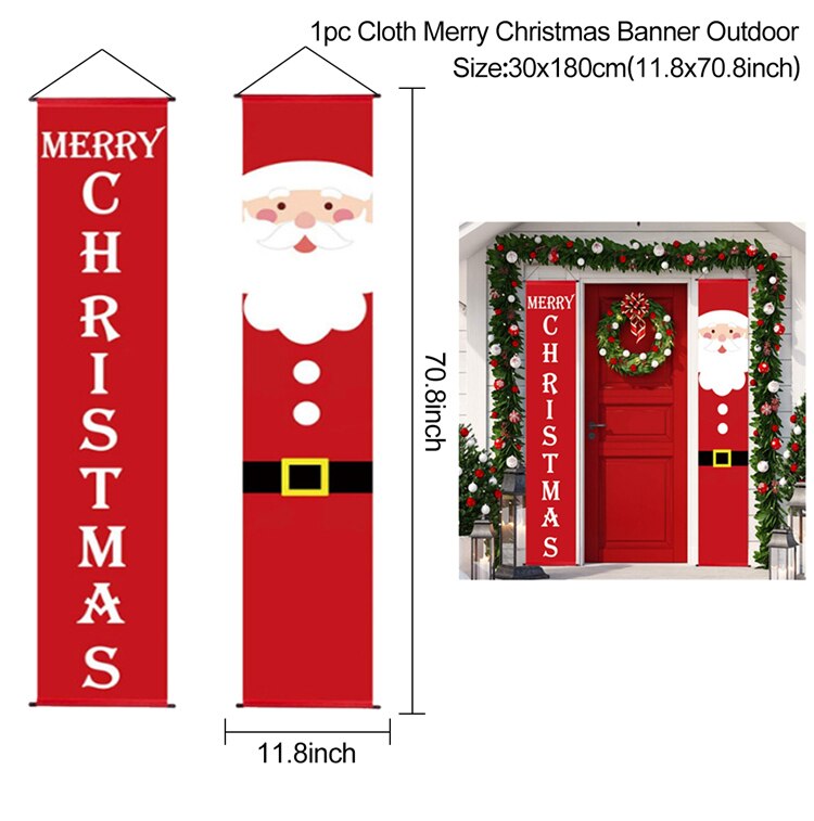 Merry Christmas Hanging Door Banners