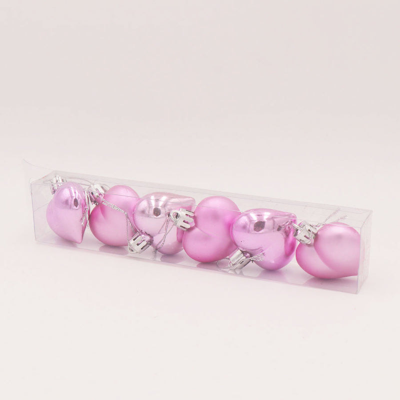 heart shaped christmas tree balls set, view 8 - MRSLM