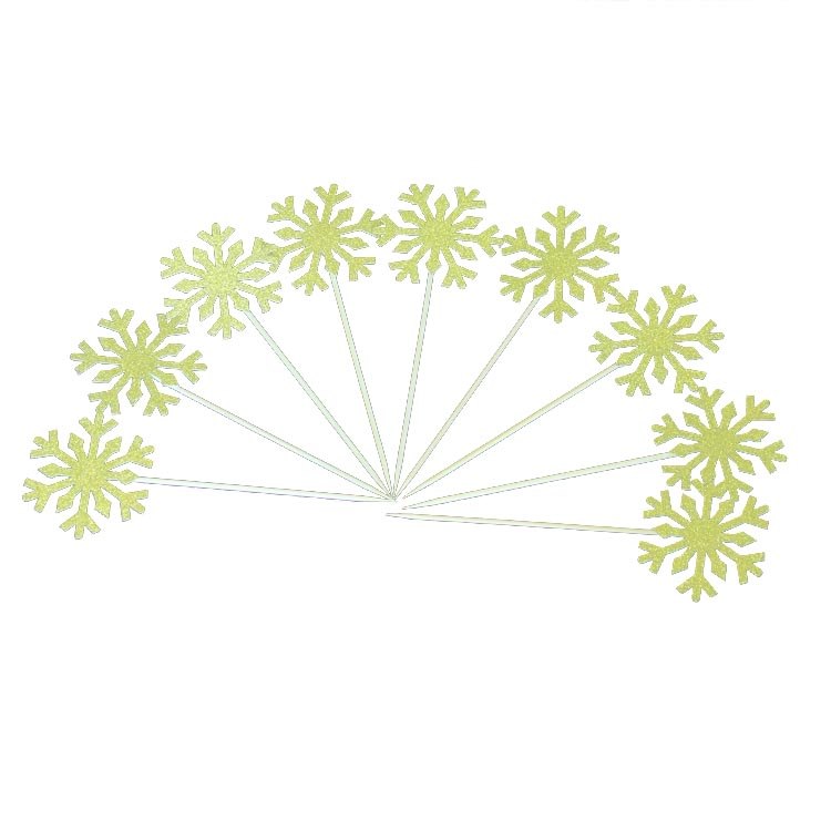 glitter snowflake party cake toppers, view 16 - MRSLM