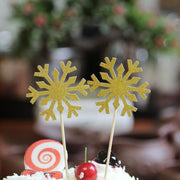 glitter snowflake party cake toppers, view 15 - MRSLM