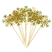 glitter snowflake party cake toppers, view 2 - MRSLM