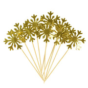 glitter snowflake party cake toppers, view 3 - MRSLM